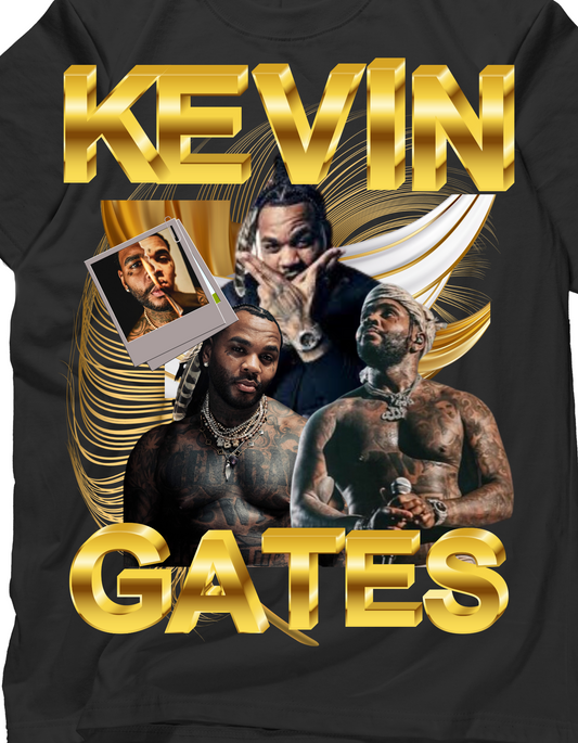 Kevin gates graphic tee gold