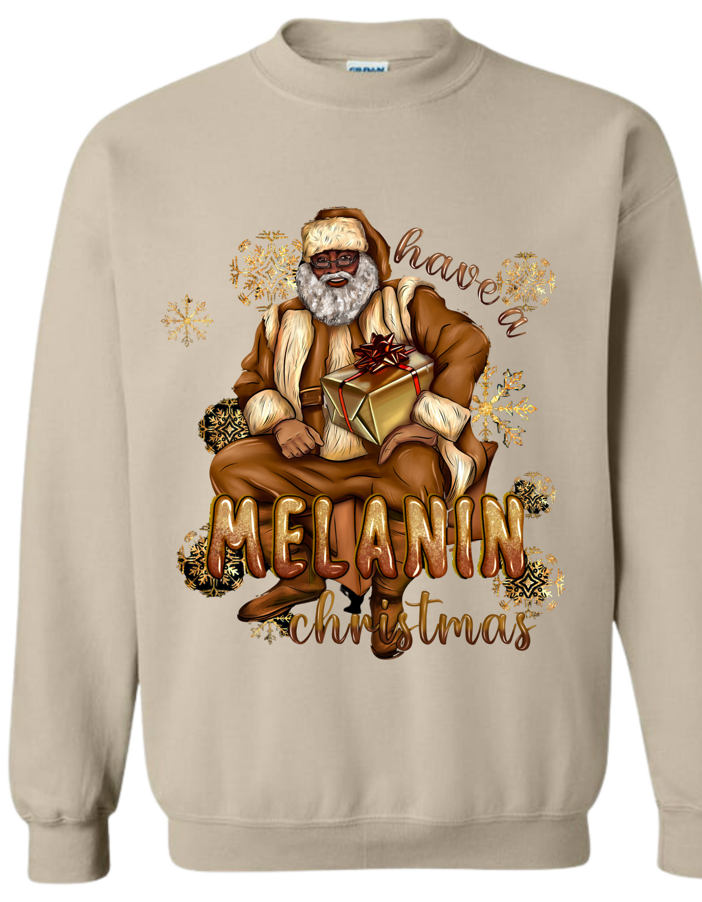 Melanin santa graphic sweatshirt