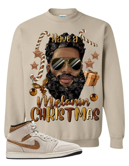 Melanin Christmas graphic sweatshirt