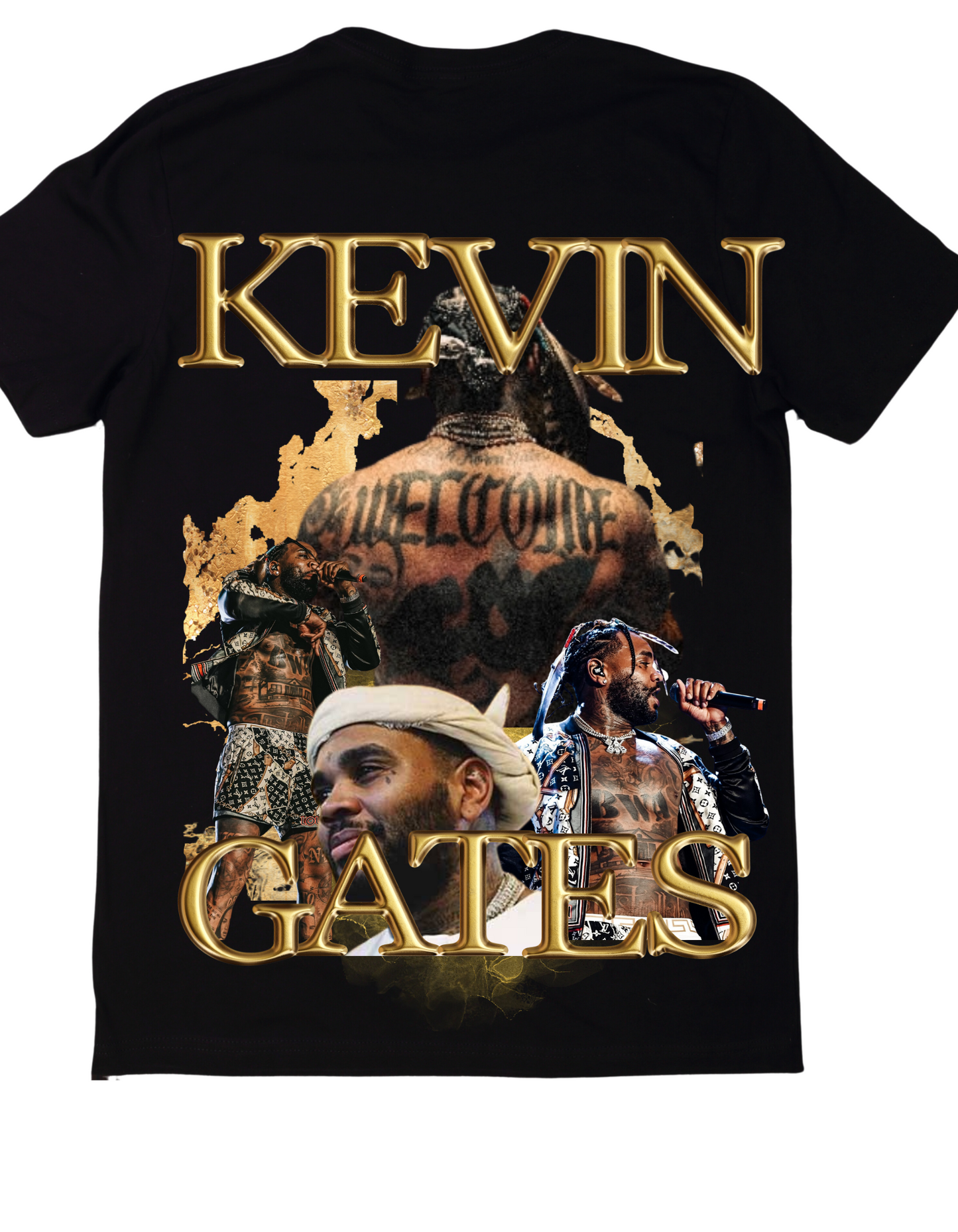 Kevin g8tes gold graphic tee