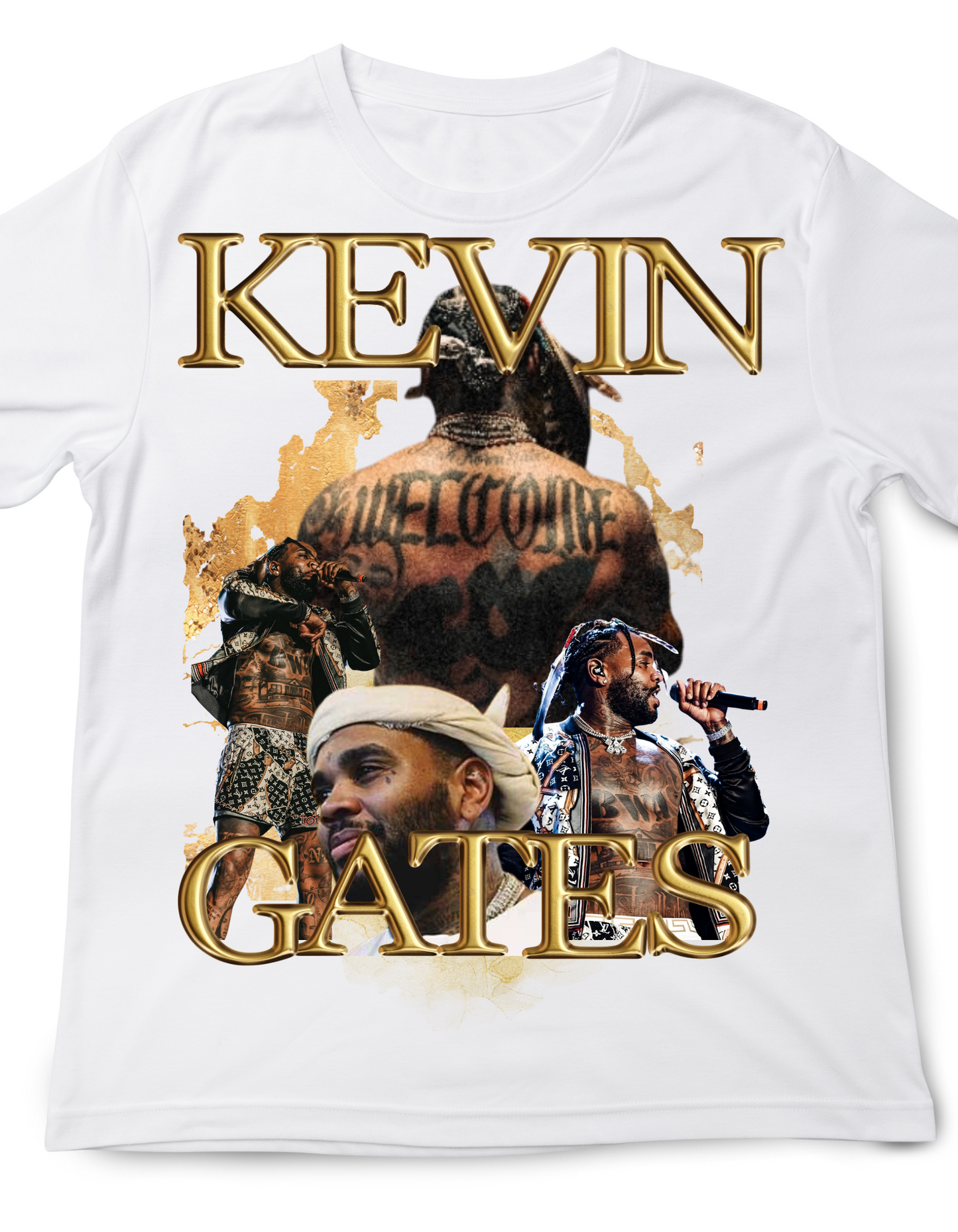 Kevin g8tes gold graphic tee