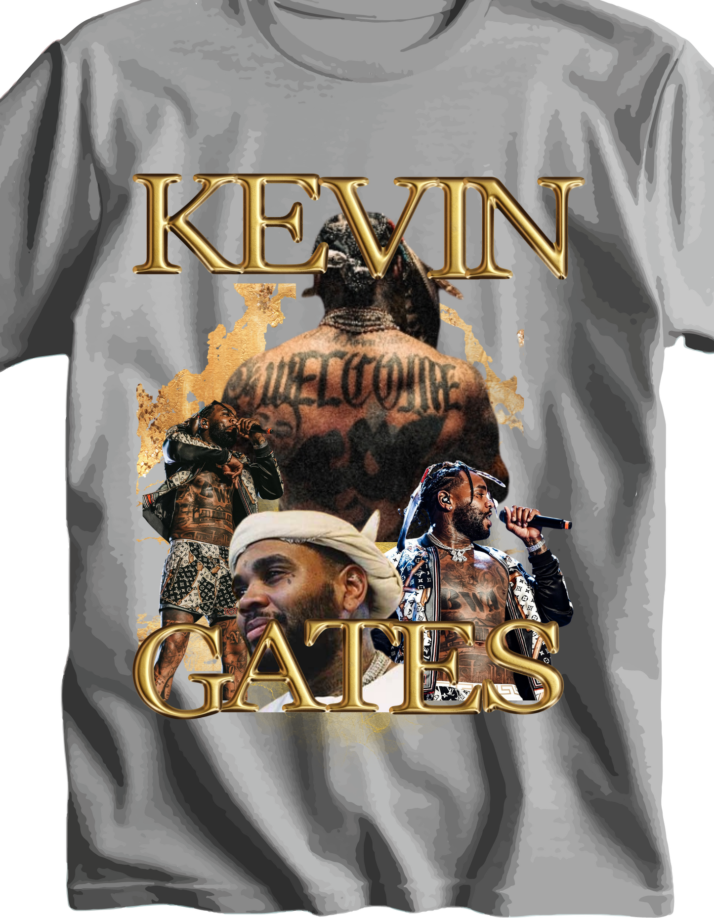 Kevin g8tes gold graphic tee