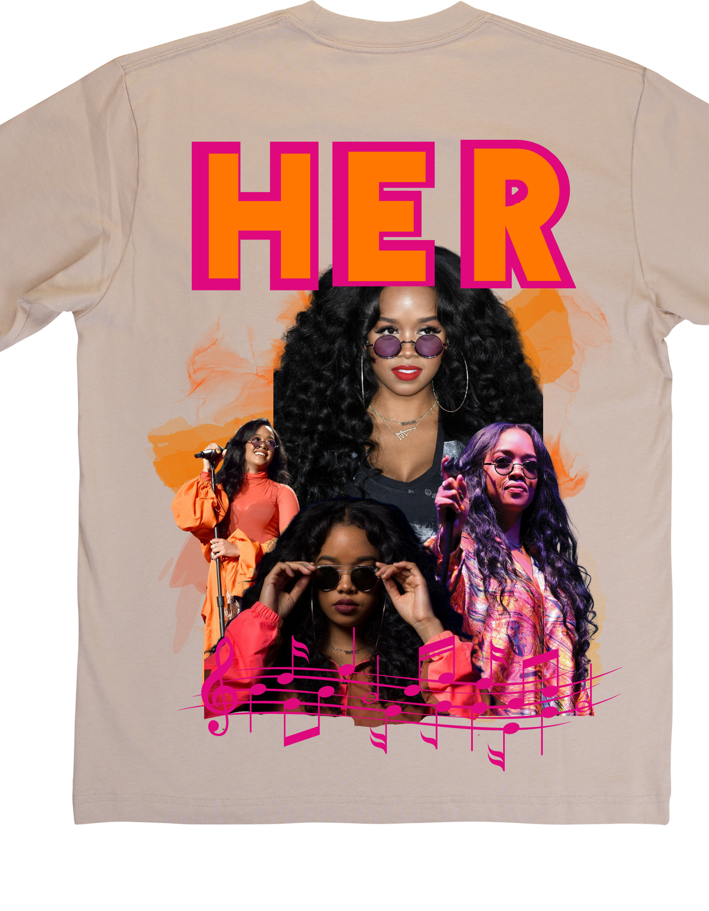 Her graphic tee