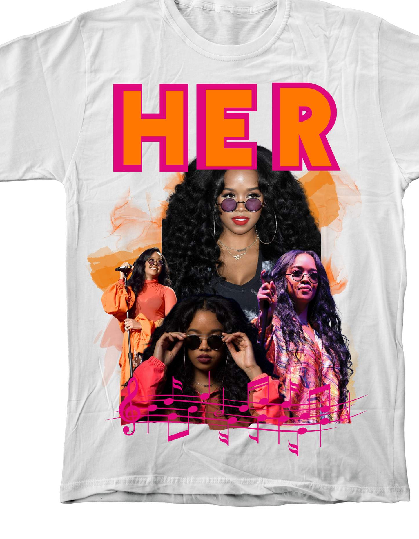 Her graphic tee