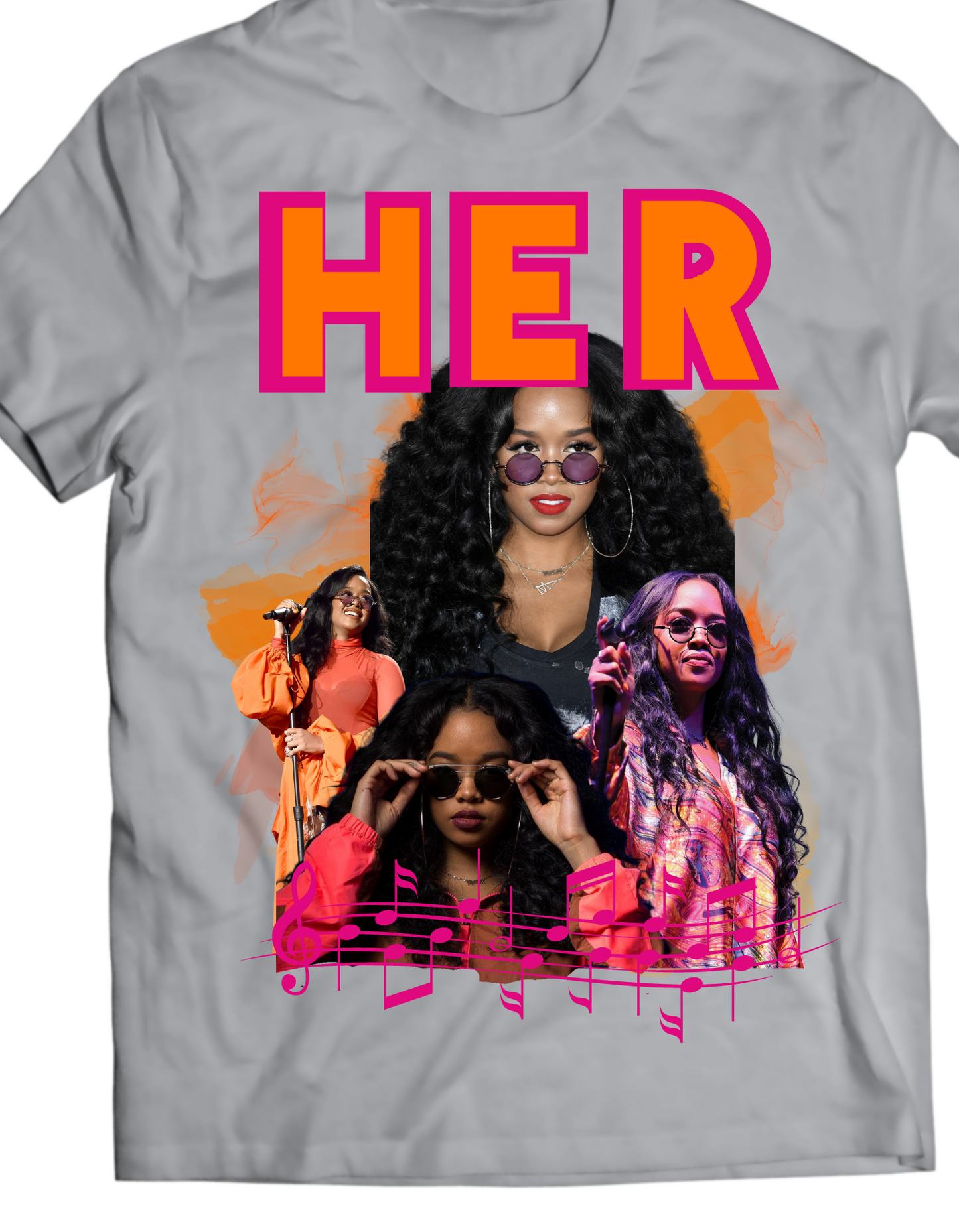 Her graphic tee